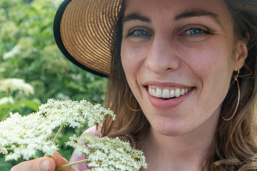 Carolyn with elderflower